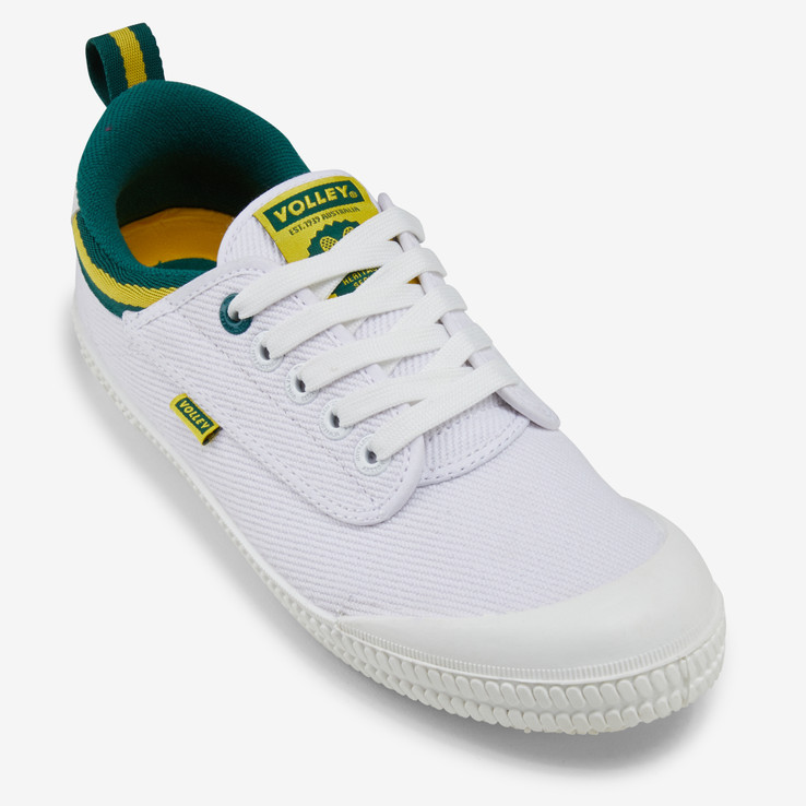 Dunlop Volley Shoes – Heritage Low White/Green/Gold